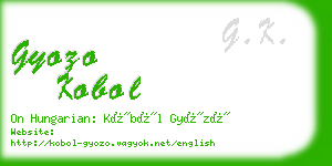 gyozo kobol business card